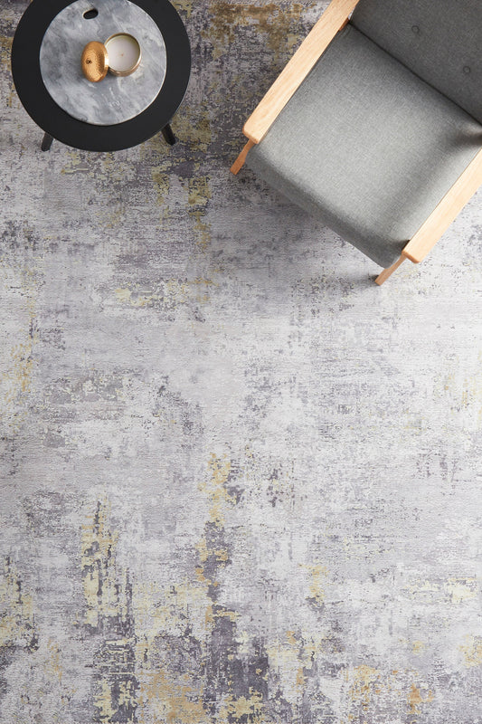 Illusions Abstract Contemporary Gold Rug