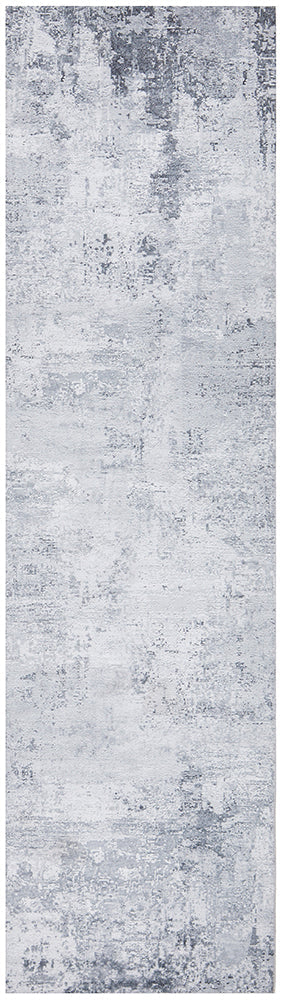 Illusions Abstract Contemporary Silver Rug