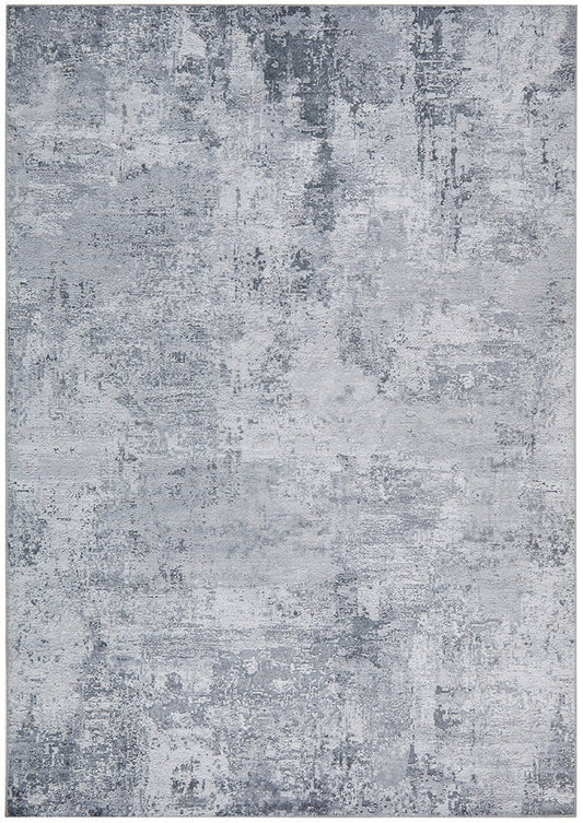 Illusions Abstract Contemporary Silver Rug