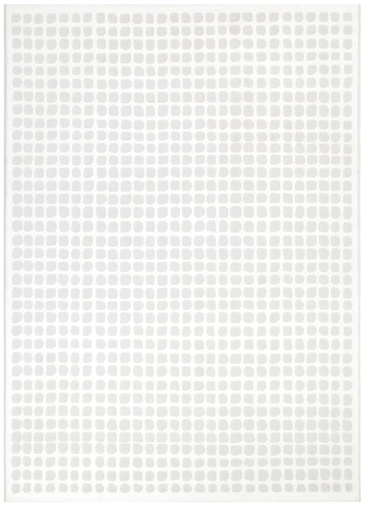 Jade Geometric Shapes Cream Grey Rug