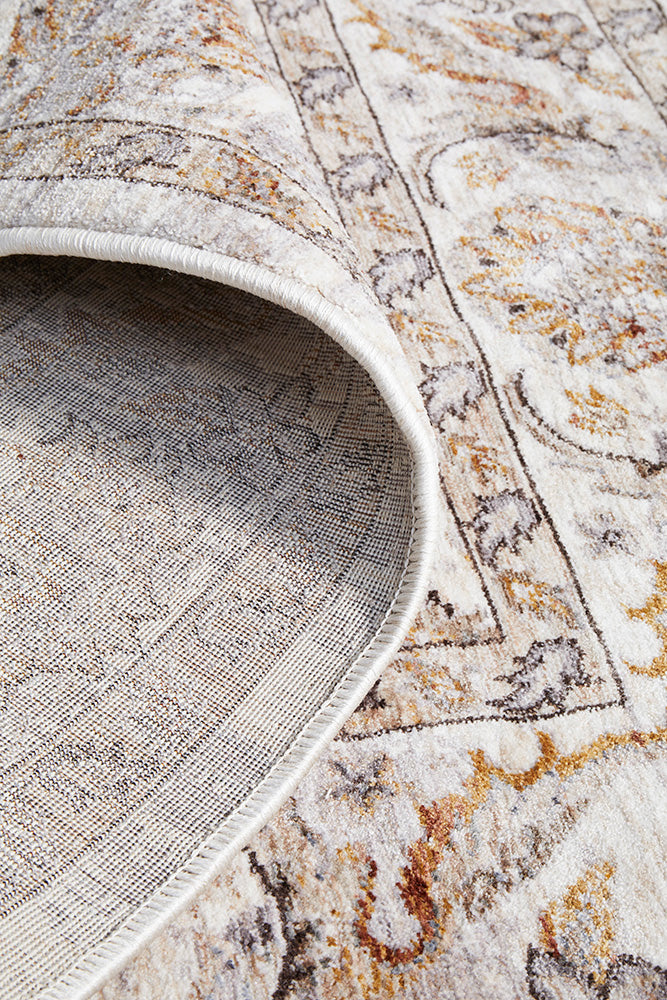 Jaipur Elegant Floral Border Bone Rug
