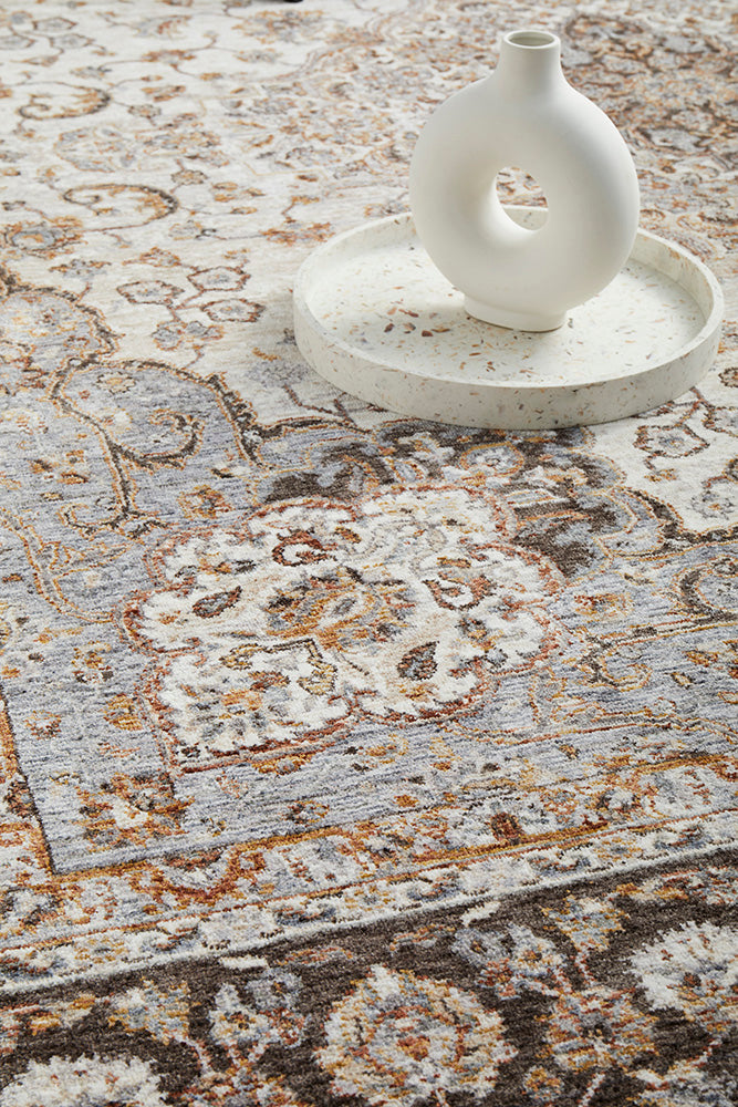 Jaipur Medallion Silver Rug