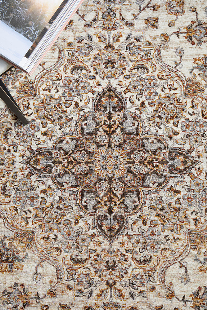 Jaipur Medallion Silver Rug