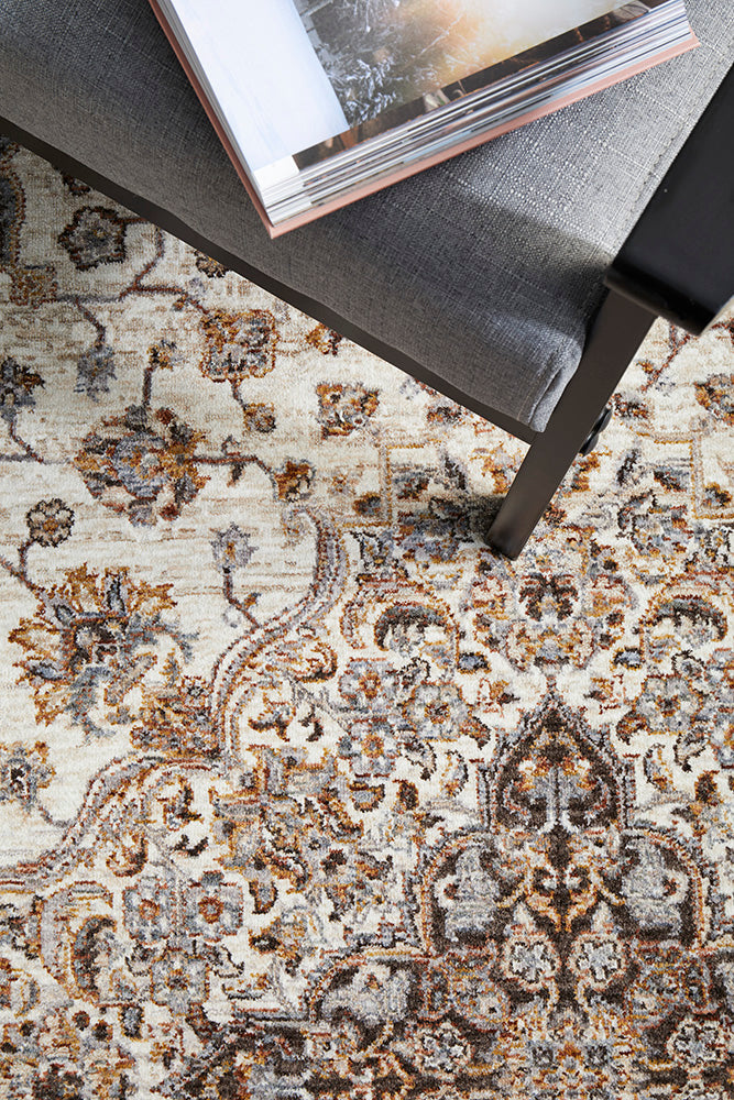 Jaipur Medallion Silver Rug
