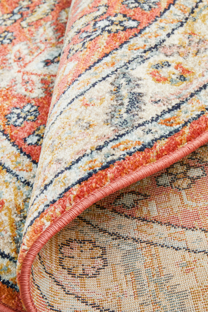 Legacy Emblem Star Terracotta Round Rug
