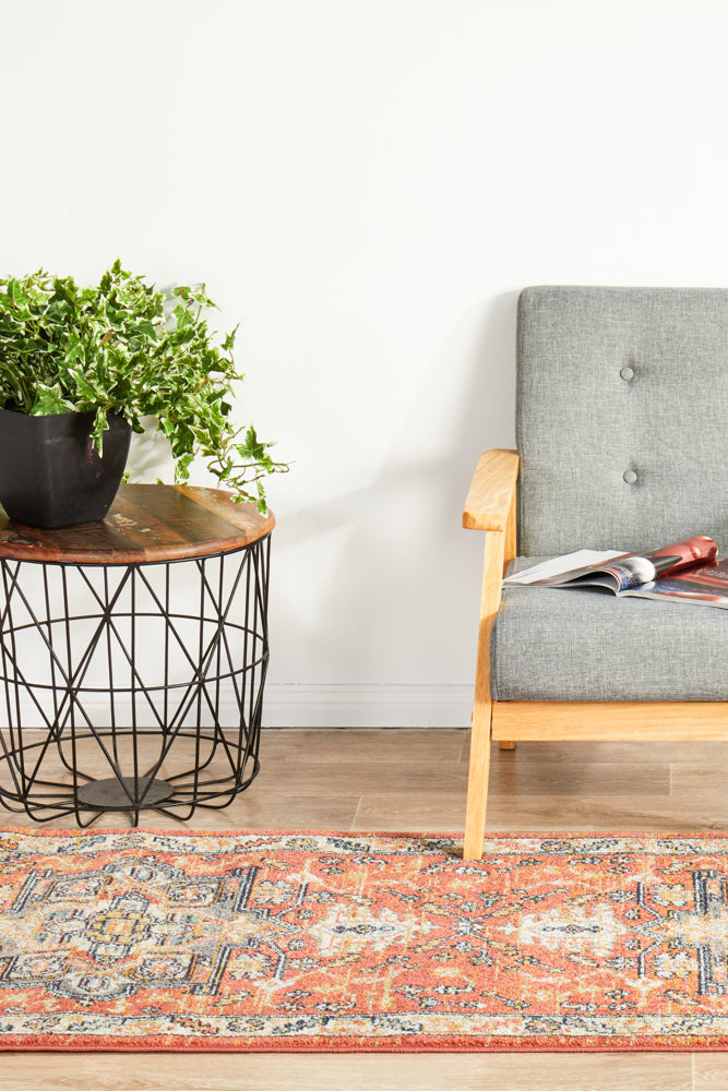 Legacy Emblem Star Terracotta Runner Rug