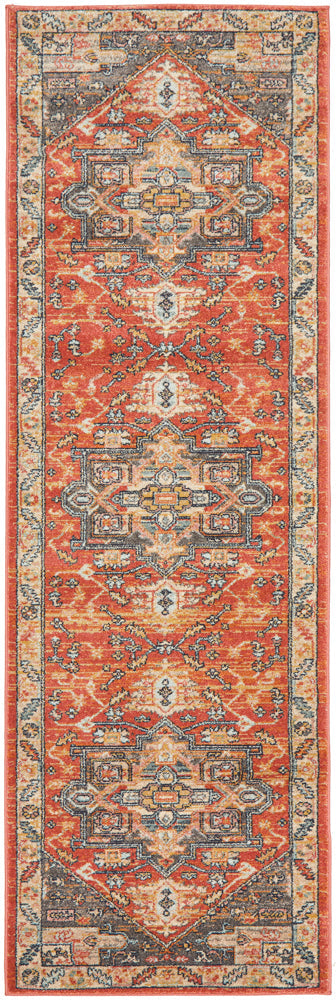 Legacy Emblem Star Terracotta Runner Rug