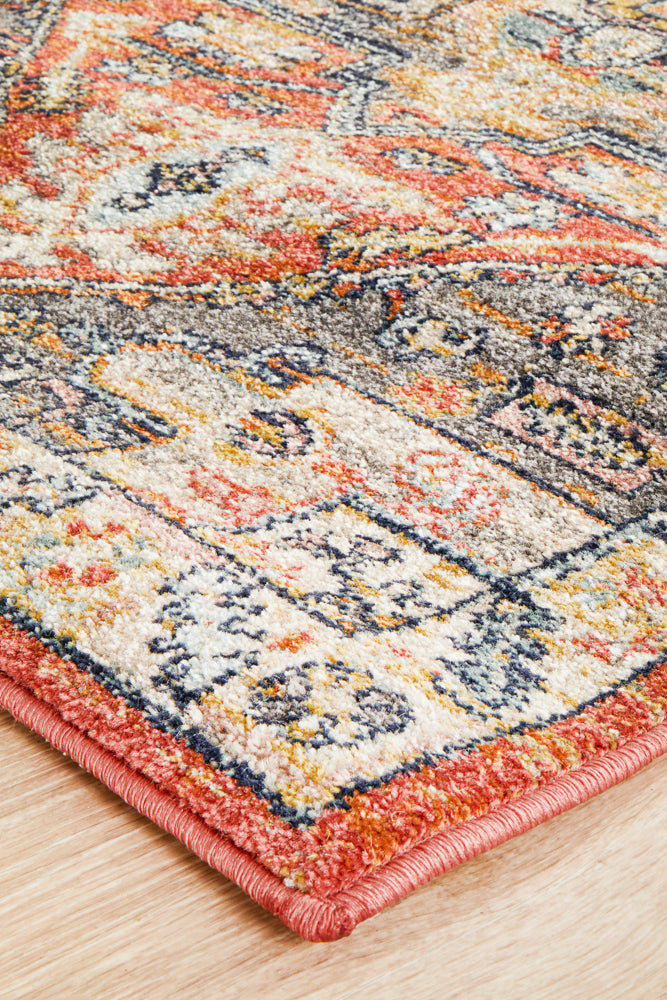 Legacy Emblem Star Terracotta Runner Rug