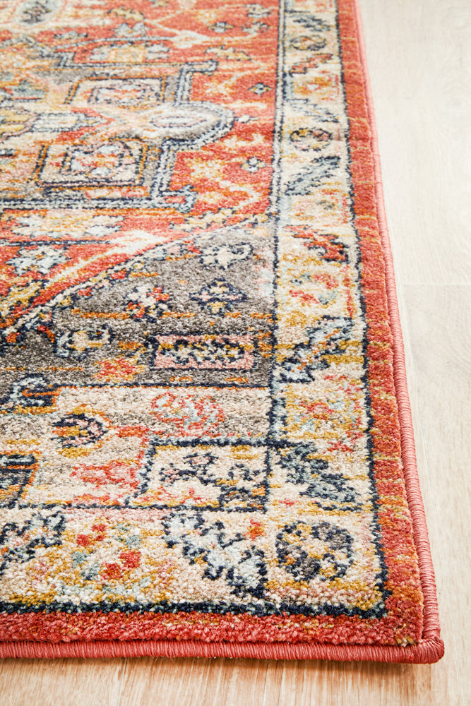 Legacy Emblem Star Terracotta Runner Rug