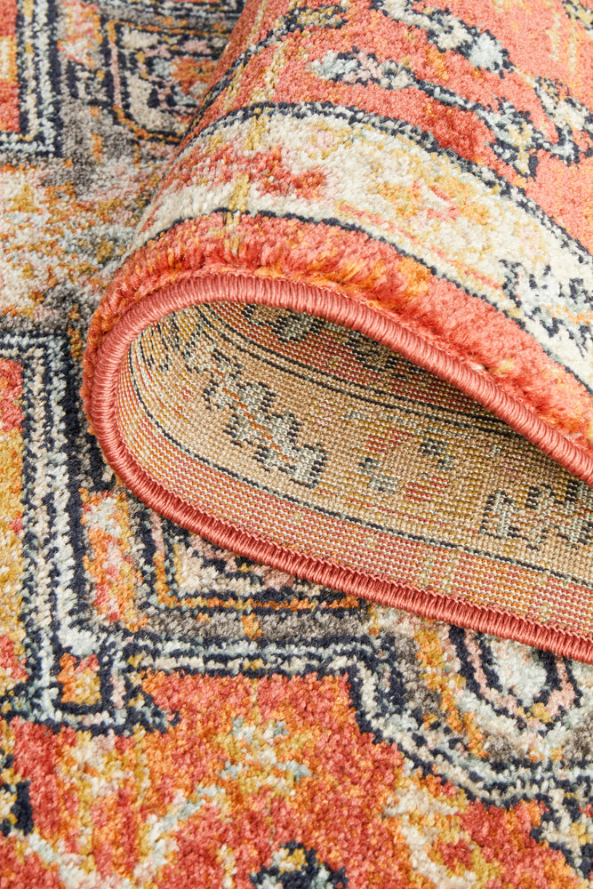Legacy Emblem Star Terracotta Runner Rug