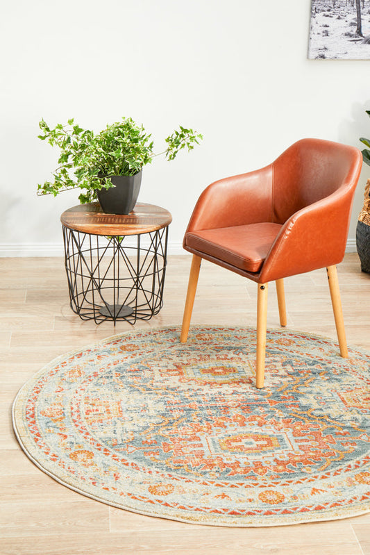 Legacy Tribal Blue Round Rug