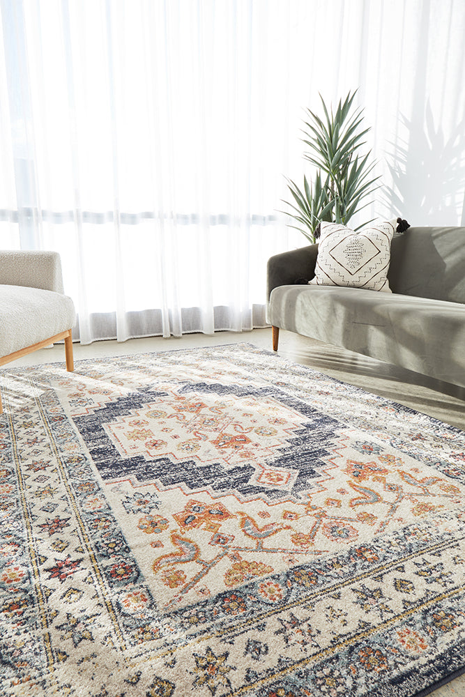 Legacy Tribal Medallion Ecru Rug
