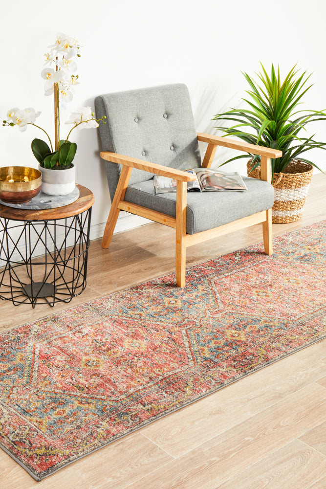 Legacy Tribal Emblem Crimson Runner Rug