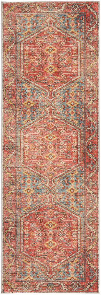 Legacy Tribal Emblem Crimson Runner Rug