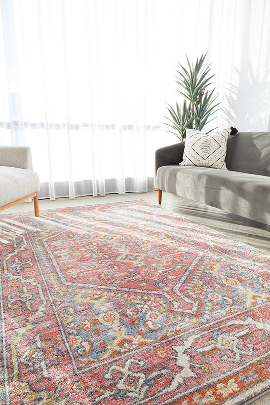 Legacy Tribal Emblem Crimson Rug