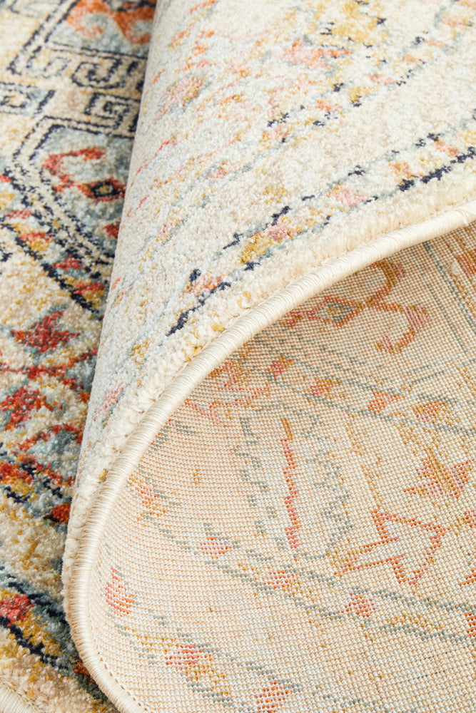 Legacy Tribal Sky Blue Round Rug