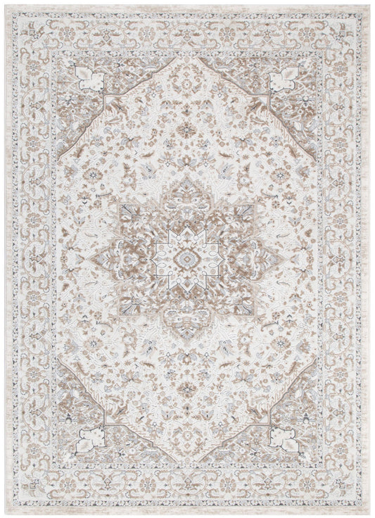 Maya Medallion Cream and Beige Rug