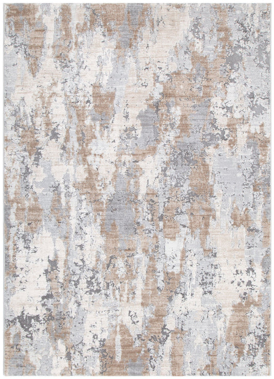 Maya Watercolour Abstract Grey and Beige Rug