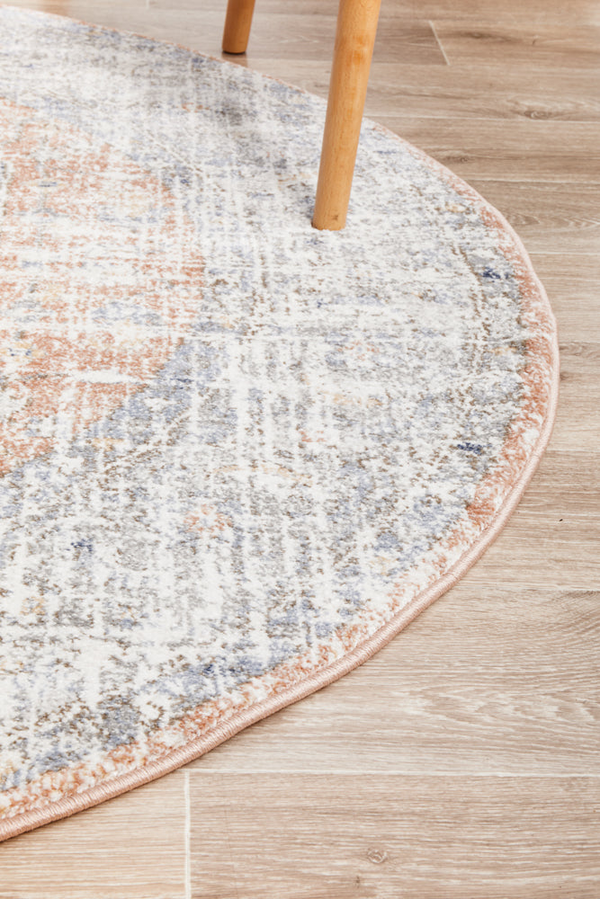 Mayfair Lorissa Peach Round Rug