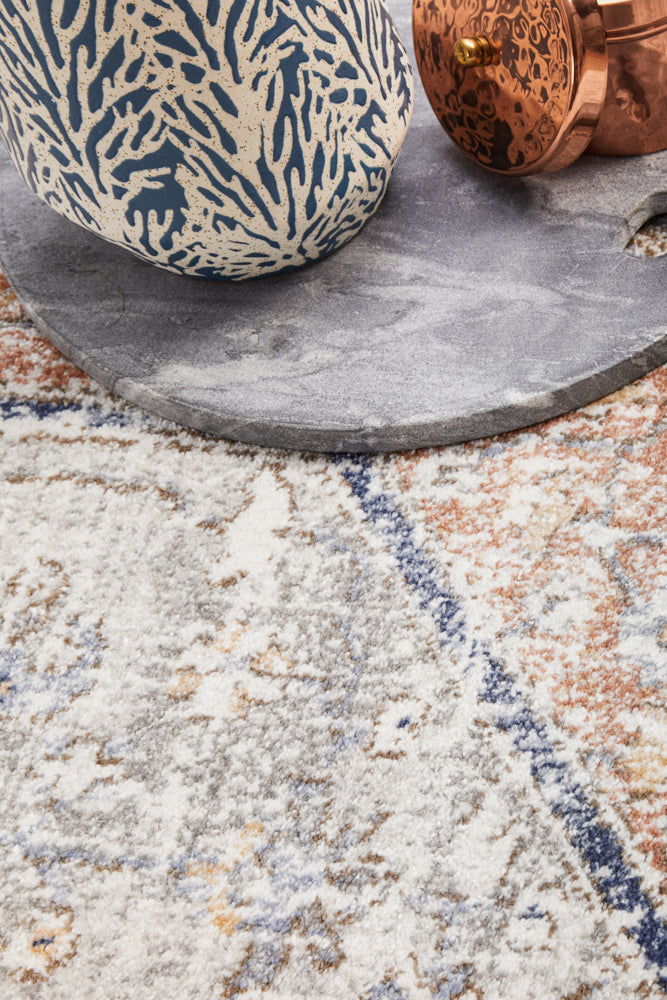 Mayfair Lorissa Peach Round Rug