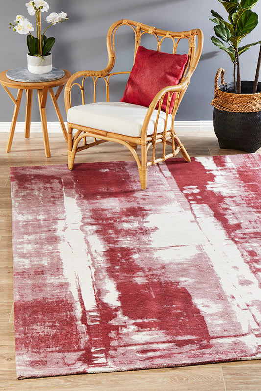 Magnolia Abstract Contemporary Rose Rug