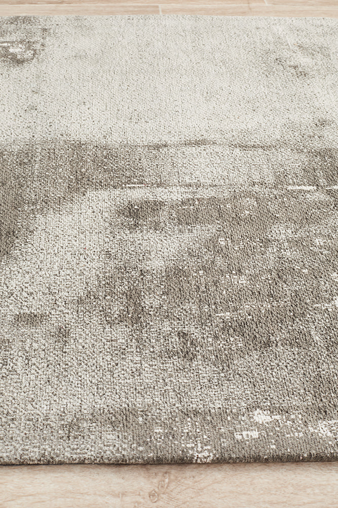 Magnolia Abstract Contemporary Silver Runner Rug