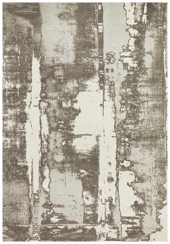 Magnolia Abstract Contemporary Silver Rug