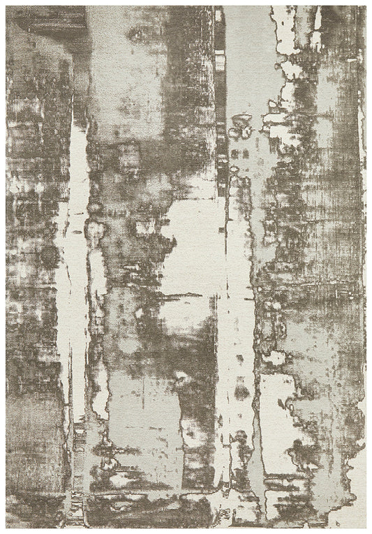 Magnolia Abstract Contemporary Silver Rug