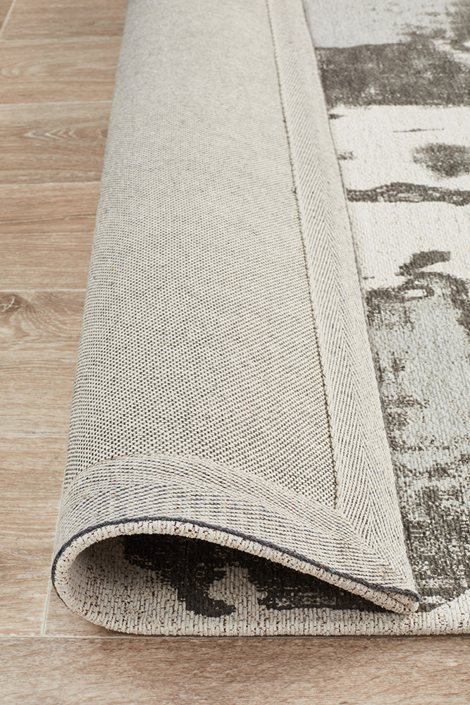 Magnolia Abstract Contemporary Silver Rug