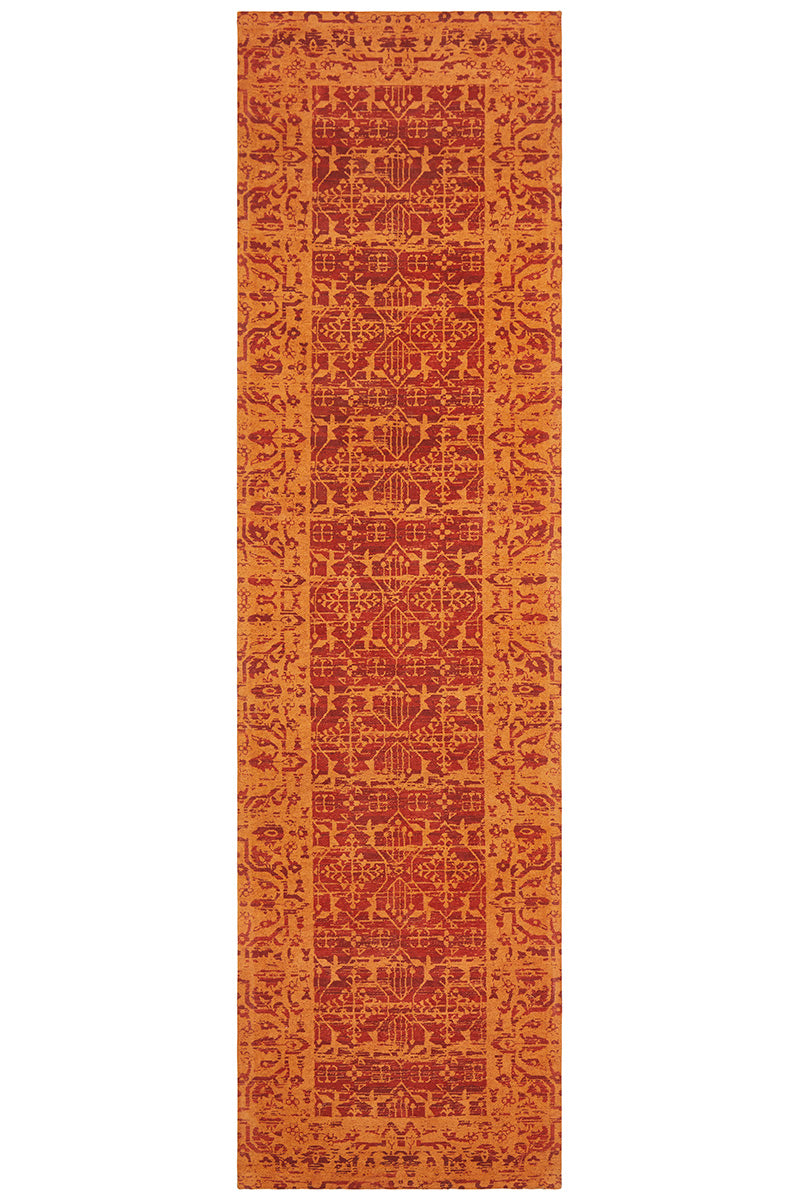 Magnolia Border Paprika Rug