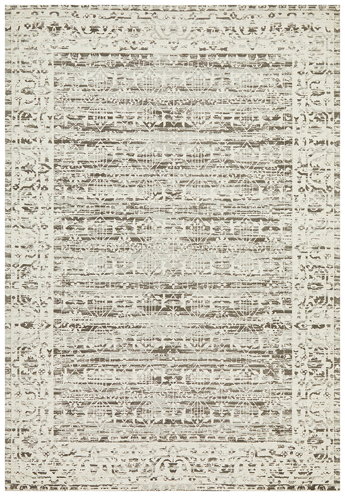 Magnolia Border Silver Rug