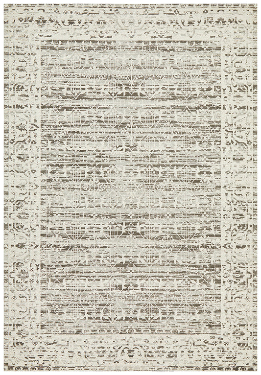 Magnolia Border Silver Rug