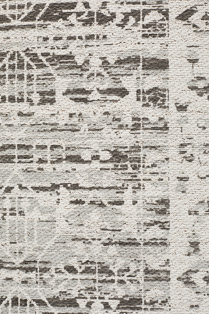 Magnolia Border Silver Rug