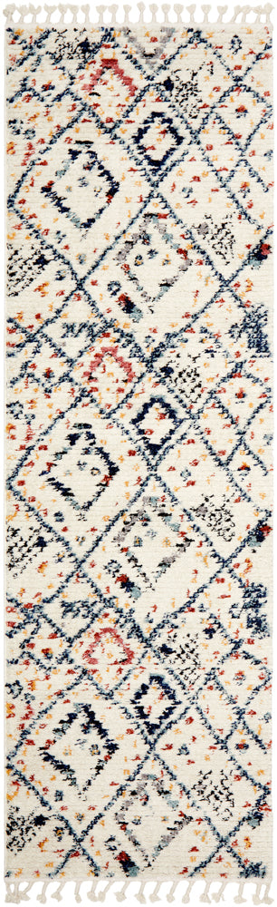 Marrakesh Abstract Tribal White Rug