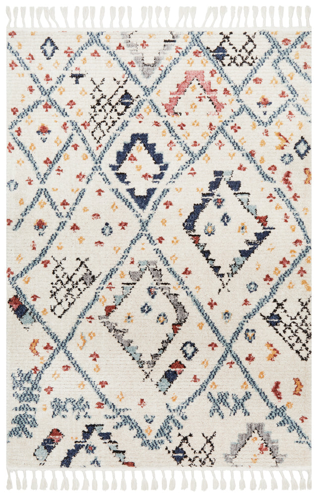 Marrakesh Abstract Tribal White Rug
