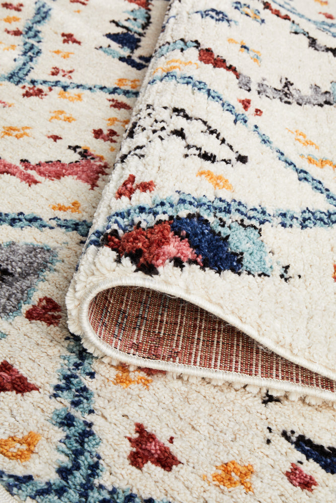 Marrakesh Abstract Tribal White Rug