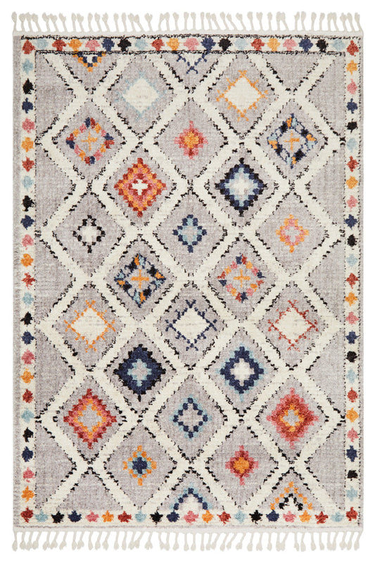 Marrakesh Diamond Grey Rug