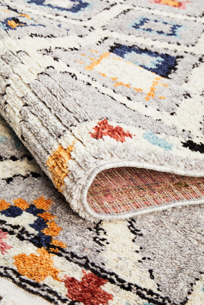 Marrakesh Diamond Grey Rug