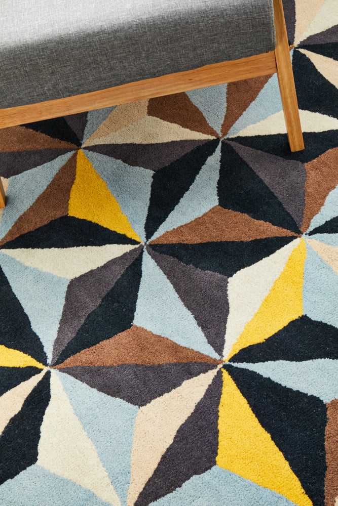 Matrix Pure Wool Blue Round Rug