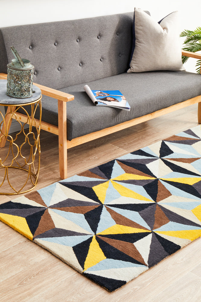 Matrix Pure Wool Blue Runner Rug