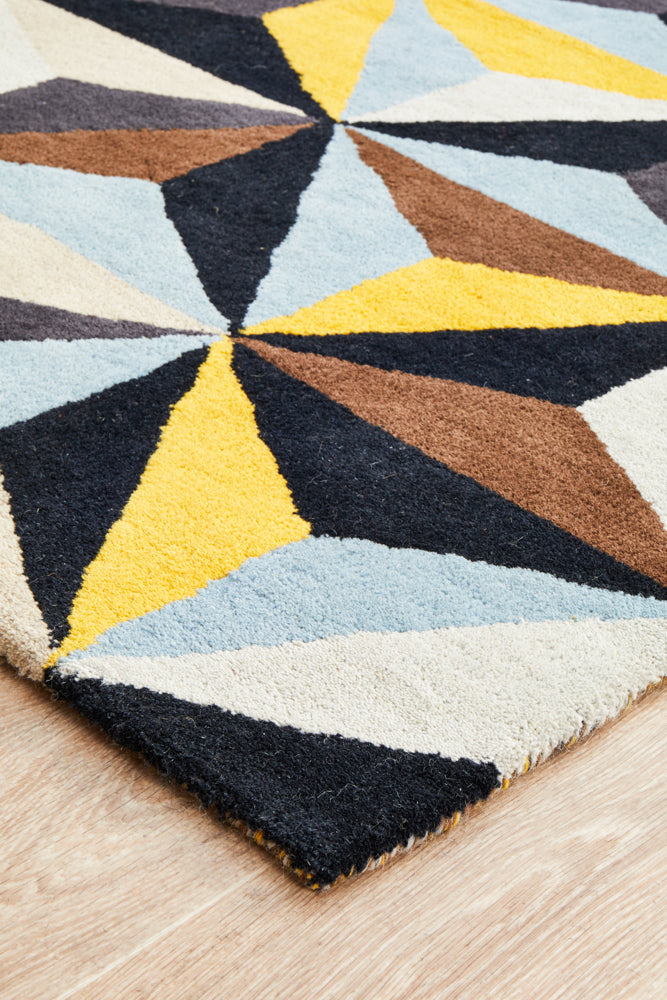 Matrix Pure Wool Blue Runner Rug