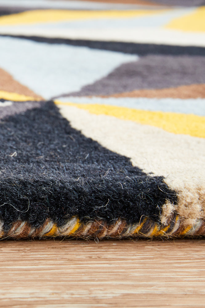 Matrix Pure Wool Blue Runner Rug