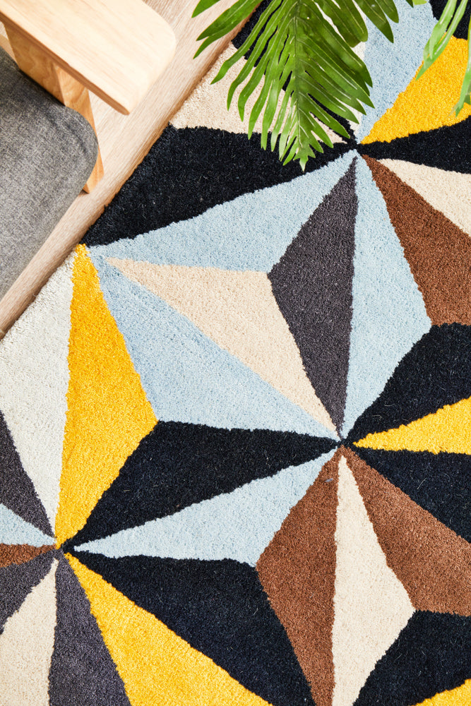 Matrix Pure Wool Blue Runner Rug