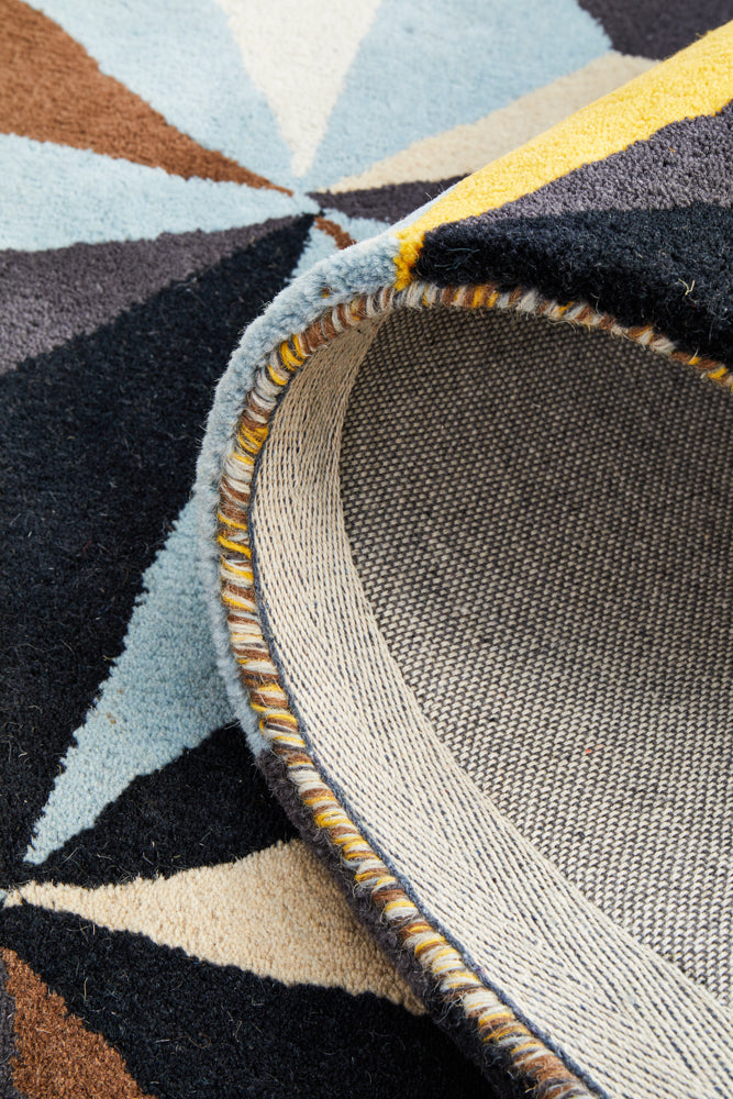 Matrix Pure Wool Blue Runner Rug