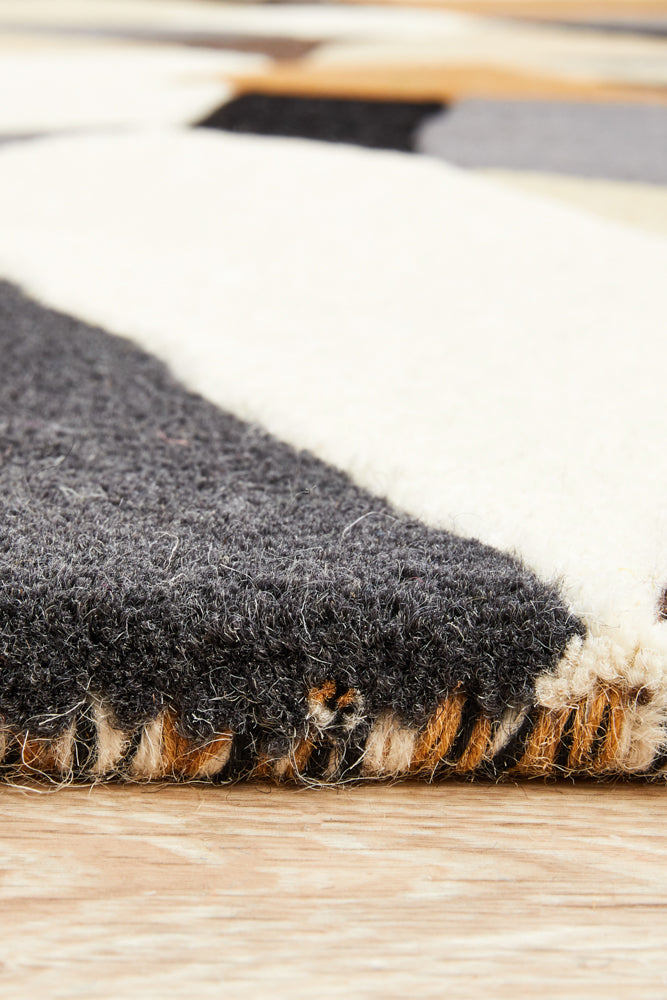 Matrix Pure Wool Fossil Round Rug