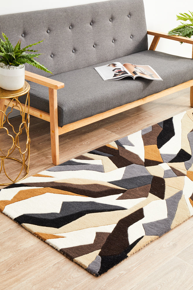 Matrix Pure Wool Fossil Runner Rug