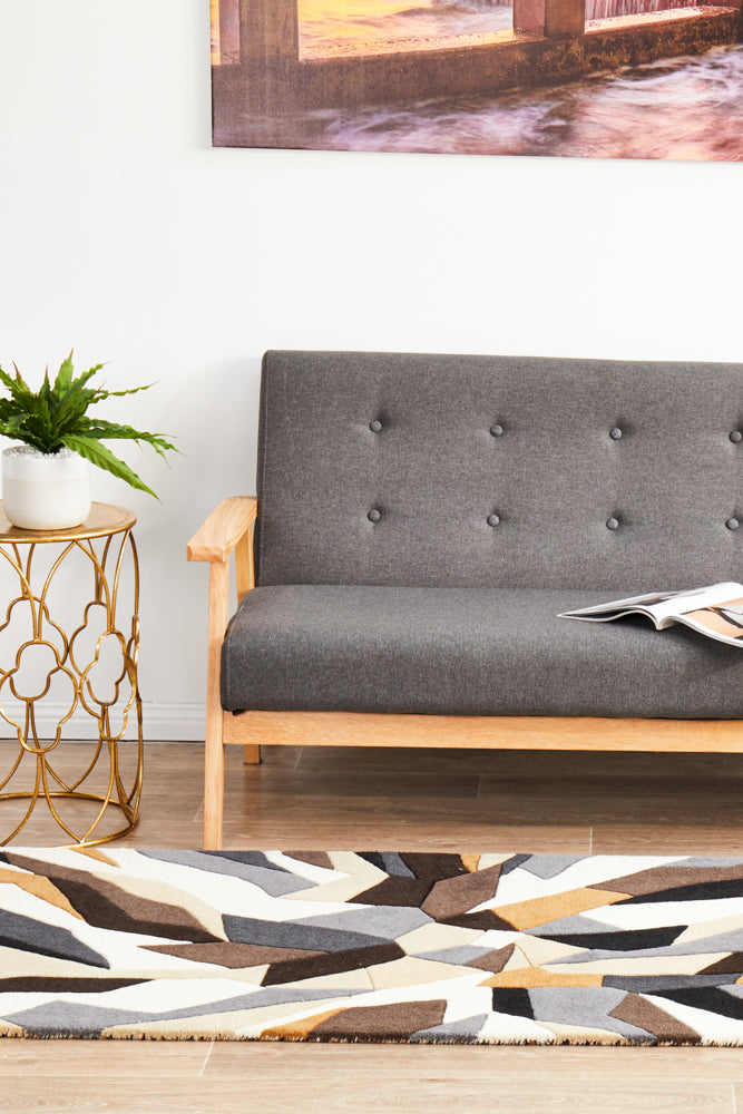 Matrix Pure Wool Fossil Runner Rug
