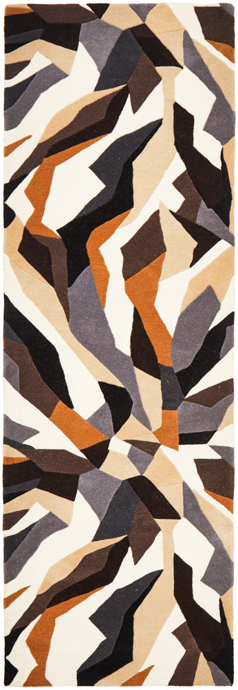 Matrix Pure Wool Fossil Runner Rug