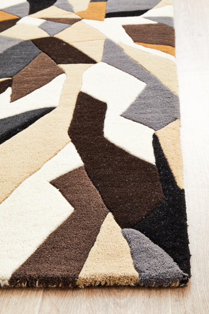 Matrix Pure Wool Fossil Runner Rug