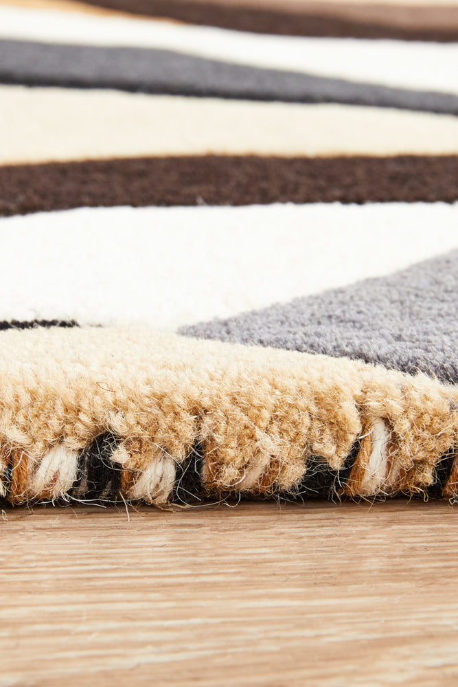 Matrix Pure Wool Fossil Runner Rug